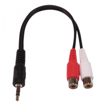 RedLink Stereo 3.5 mm Male to 2 x RCA Female Cable Adapter - 15 cm