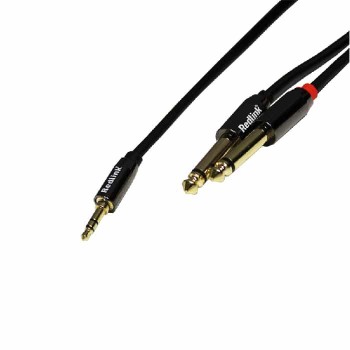 RedLink Câble 3.5 mm mâle stéréo à 2x 6.3 mm mono mâle - 4 M