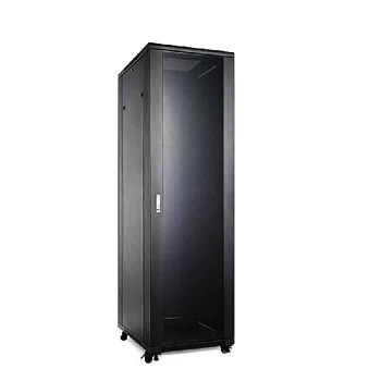 RedLink Porte en verre trempé avec bandes ventilées pour cabinet de serveur - 42U