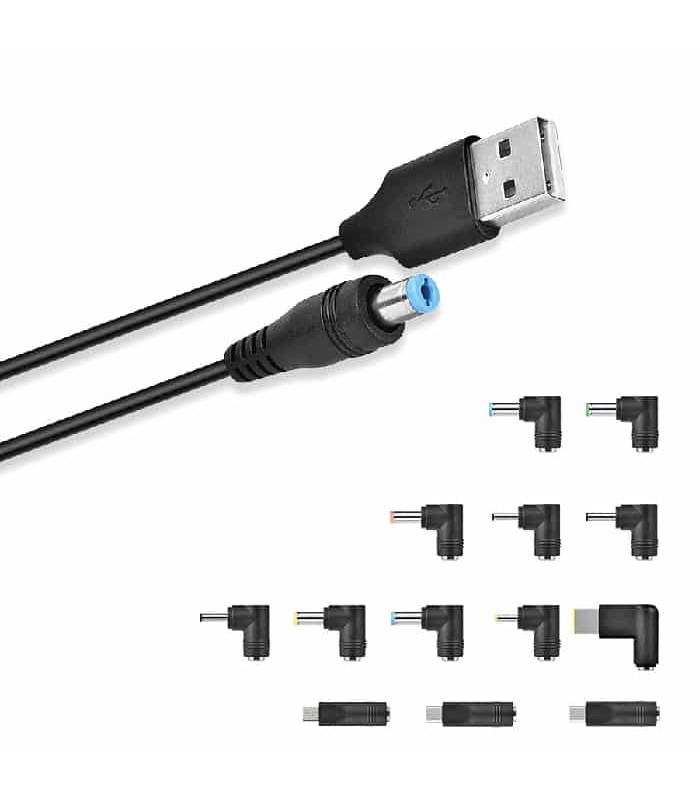 RedLink Câble USB d'alimentation universel pour appareils électroniques avec 13 embouts CC - 1.2 m