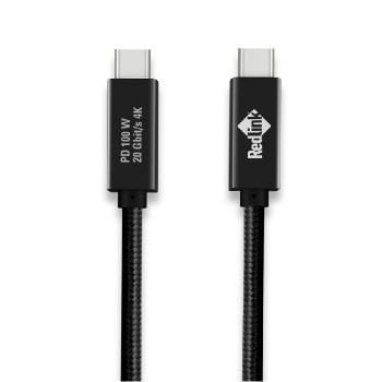 RedLink Câble USB-C mâle à USB-C mâle/Thunderbolt 3.2 PD - Noir - 2 m