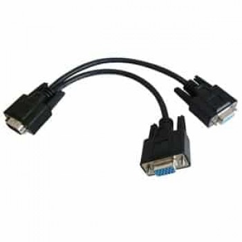 RedLink Diviseur 2 voies VGA mâle à 2 VGA femelles - 15 cm