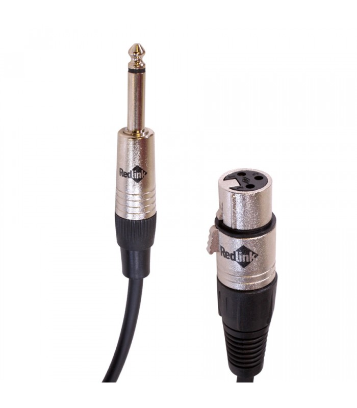 RedLink XLR Female to 1/4 in. Mono Male Cable - 3 Meters