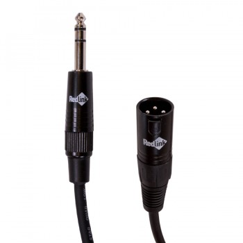 RedLink XLR Male to 1/4 in. TRS Male Cable - 3 m