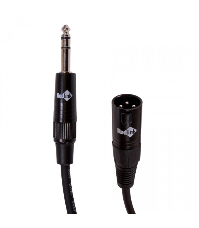 RedLink XLR Male to 1/4 in. TRS Male Cable - 3 m