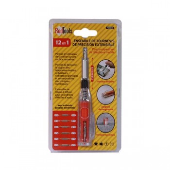 RedTools Tournevis de précision extensible 12 en 1