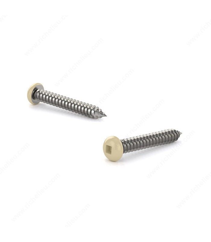 Reliable Almond Pan Head Metal Screw Self-Tapping Thread #6 x 1-1/2 in. - Pack of 9