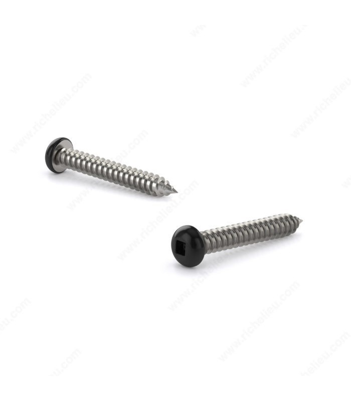 Vis à métal Reliable Fasteners à tête ronde noir filet autotaraudeur #6 x 5/8 po. - Paquet de 12