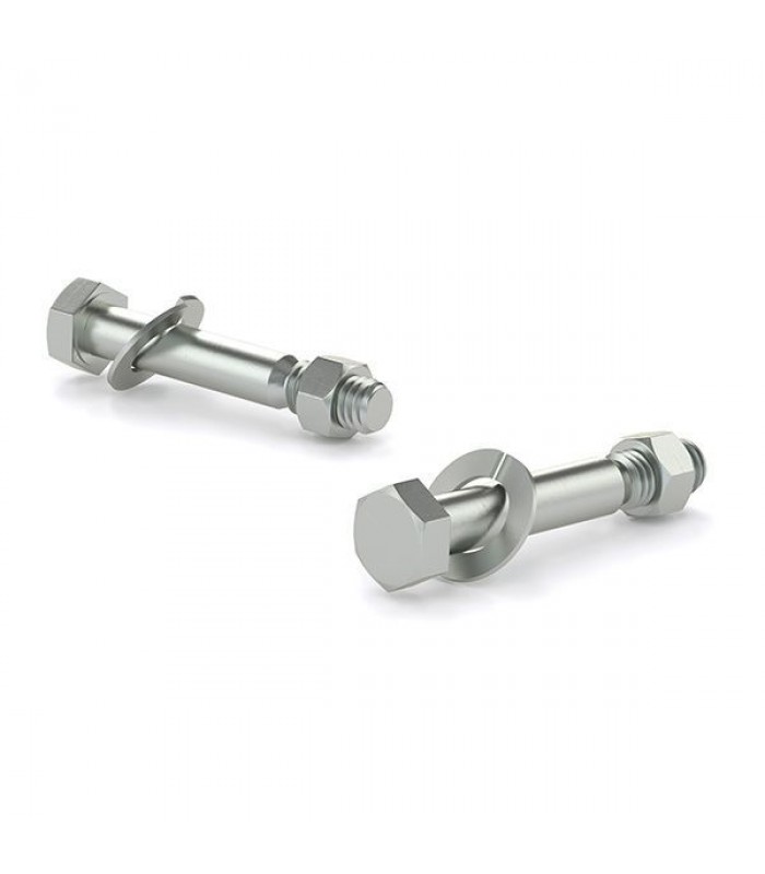 Reliable Hex Bolt 7/16 x 1 in with Nut and Washer Grade 2 Zinc - Pack of 2