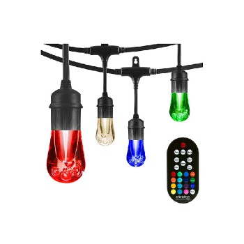 Guirlande lumineuse DEL RVB - Intérieur/Extérieur - 12 ampoules - 7.3 M