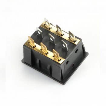 Interrupteur à bascule ON/OFF de SPST triple 9 broches - Rouge