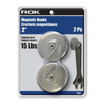 ROK 2 in. 15 lb Magnetic Hooks - 2 pcs