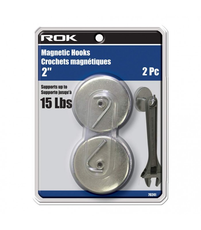ROK 2 in. 15 lb Magnetic Hooks - 2 pcs