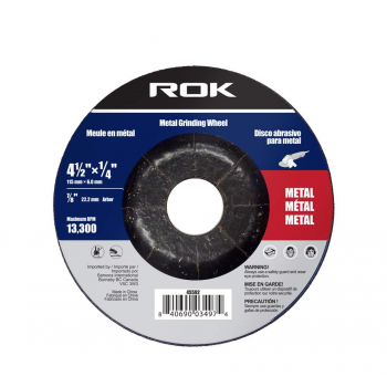 ROK 4-1/2 in x 1/4 in Metal Grinding Wheel