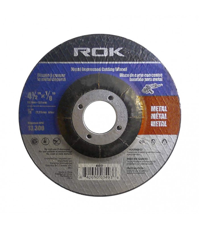 ROK 4-1/2 in x 1/8 in Metal Cut-off Wheel - Depressed