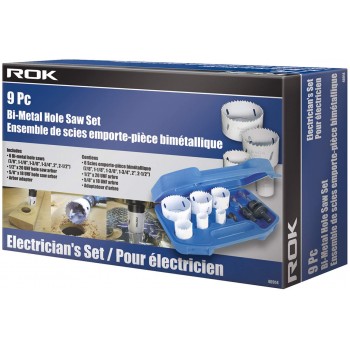 ROK Bi-Metal Hole Saw Set 9 pieces