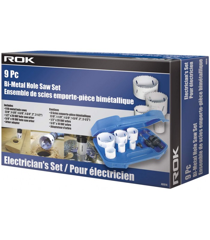 ROK Ensemble de scies cloches bi-métal 9 pièces