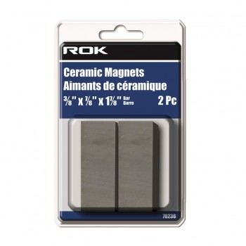 ROK Ceramic Bar Magnets 3/8 x 7/8 x 1-7/8 in. - 2 pieces