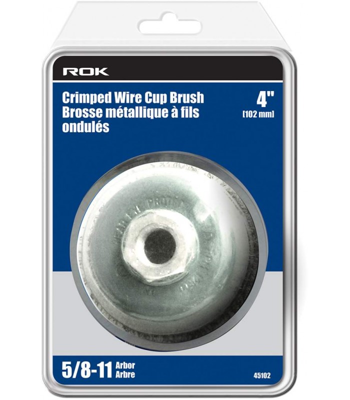 ROK Cup Brush Crimped wire wheel 4 in.