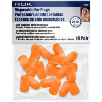 ROK Disposable Ear Plugs - 10 Pairs