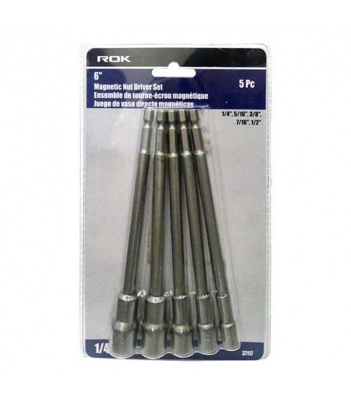 ROK Magnetic Nut Driver 6 in - Set of 5