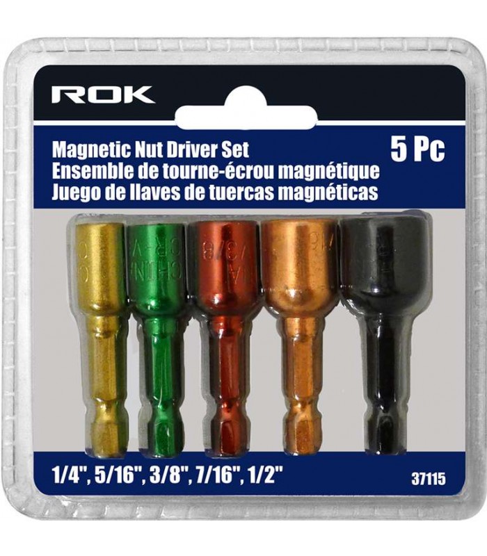 ROK Magnetic Nut Driver - Set of 5