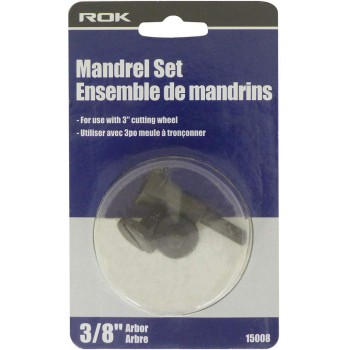 ROK Mandrel Set for Cut-Off Wheel Arbor 3/8 in