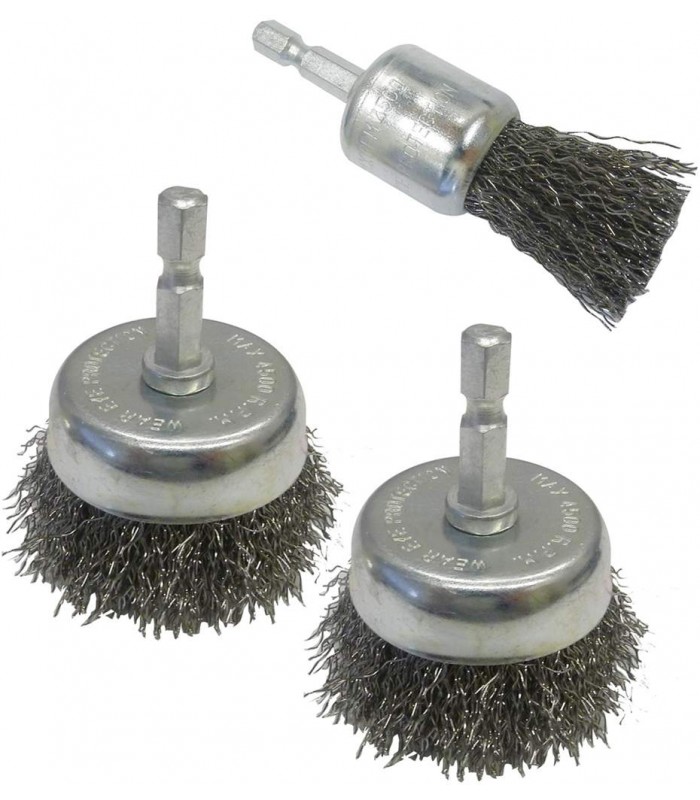 ROK Set of 3 Wire Cup Brush