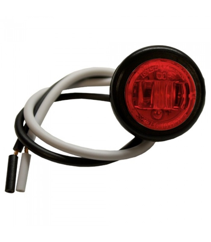 Round Amber Clearance and Side Marker Light with Rubber Grommet LED 3/4 in. Red