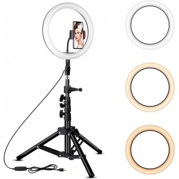 Rovtop 10 inch Ring Light with Stand Tripod