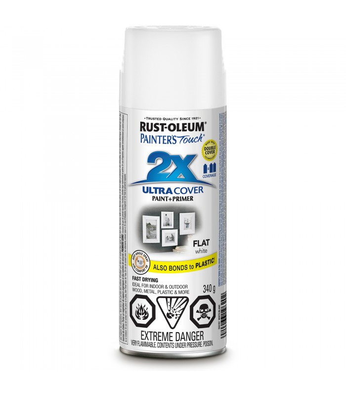RUST-OLEUM Ultra Cover 2X Spray Paint plus primer - 340 g - Flat White