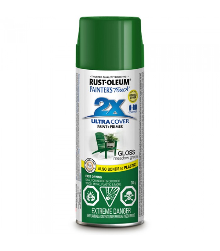 RUST-OLEUM Ultra Cover 2X Spray Paint plus primer - 340 g - Gloss meadow green