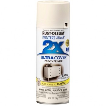 RUST-OLEUM Ultra Cover 2X Spray Paint plus primer - 340 g - Satin Heirloom White
