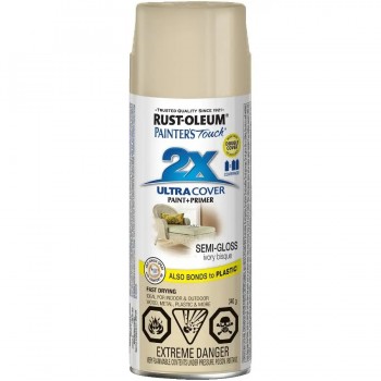 RUST-OLEUM Ultra Cover 2X Spray Paint plus primer - 340 g - Semi-Gloss Ivory bisque
