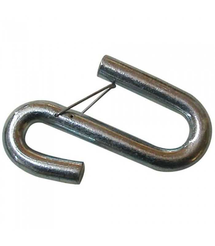 S-Hook with Wire Latch 17/32 in - Zinc Finish