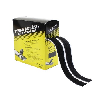 Ruban velcro autocollant - 7.62cm x 4.57m - Noir