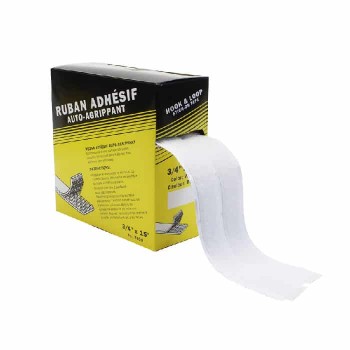 Ruban velcro autocollant - 7.62cm x 4.57m - Blanc