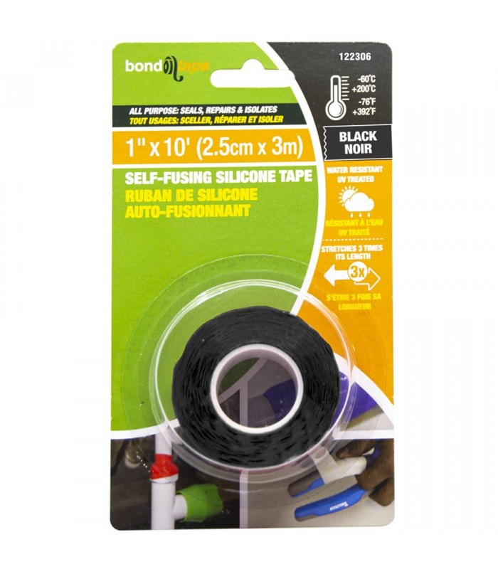 Self-Fusing Silicone Tape 2.5cm x 3m Black