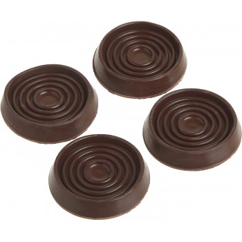 Shepherd Hardware 9077 1-3/4-Inch Round Rubber Furniture Cups - Brown