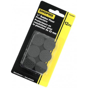 SHOPRO 7/8 in Rubber Floor Protectors 12 pcs