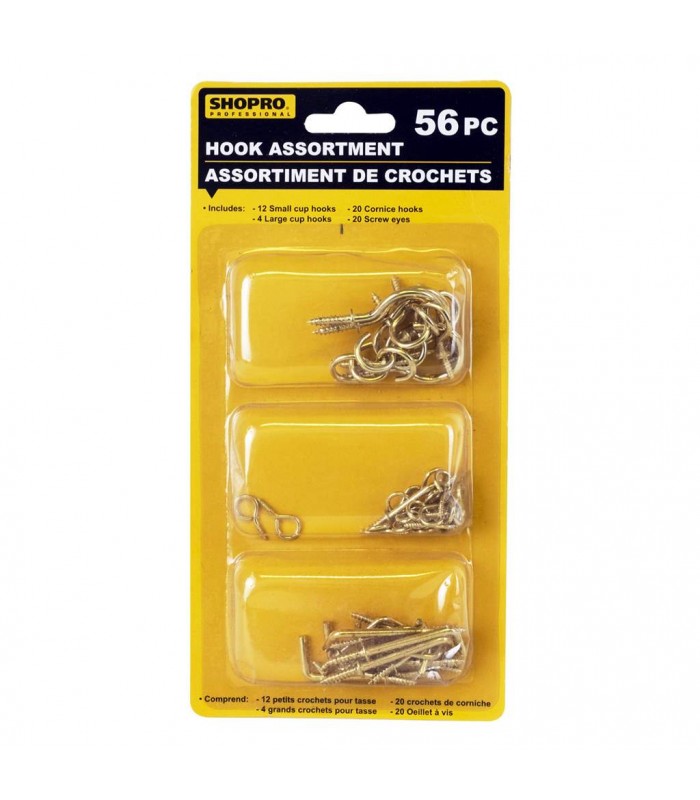 SHOPRO Hooks Assortment - 56 pcs