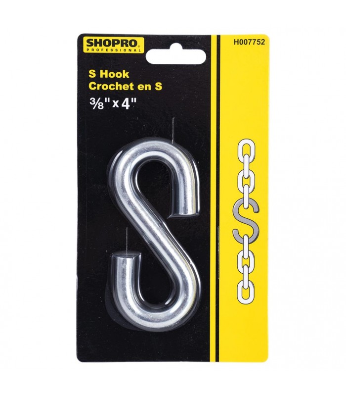 SHOPRO Nickel-plated S Hook 3/4 in x 4 in