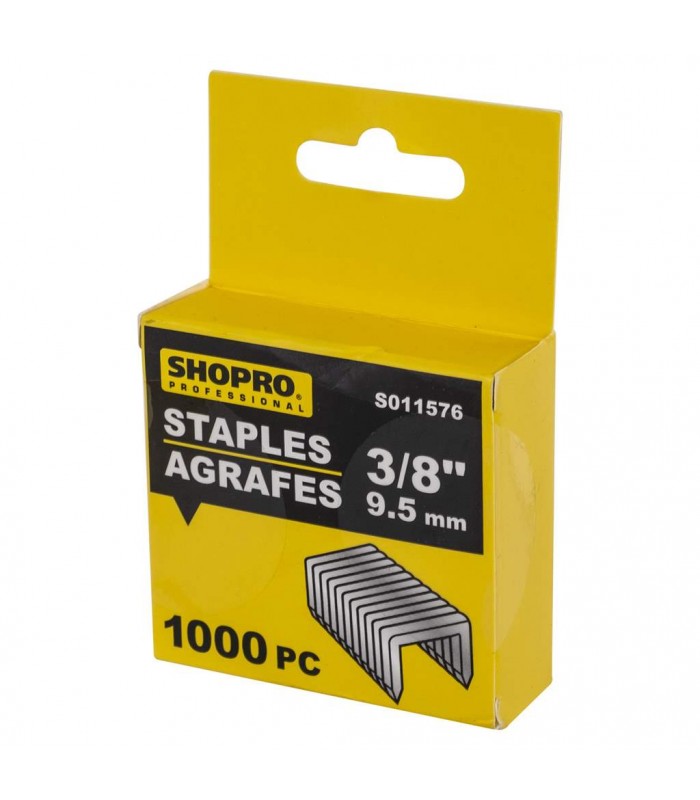 SHOPRO Agrafes 3/8 po / 9.5 mm - 1000 Pièces