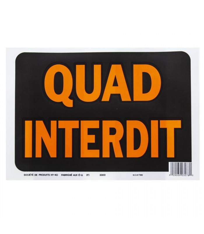 Enseigne ( Quad Interdit )
