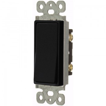 Interrupteur à bascule décoratif unipolaire - Noir