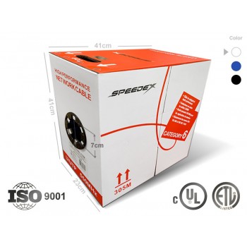 Speedex CAT6 CMR/FT4 (550 Mhz) 1000Ft Network Cable - White