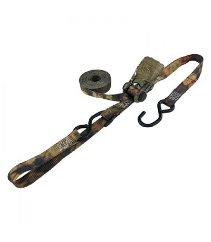Stinson Camo Ratchet Tie Down 1in x 15ft BS-1500lb WLL-500lb - Pack of 2