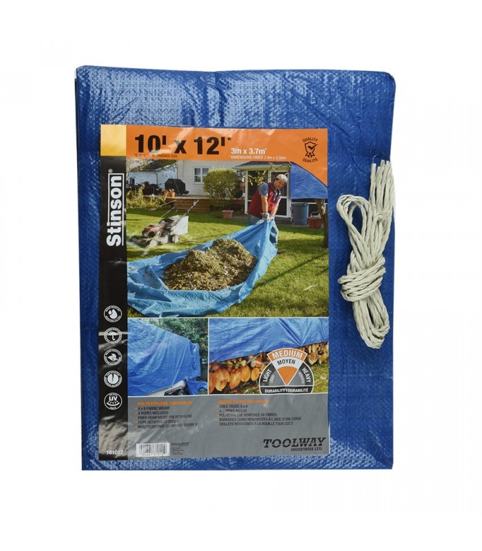 Stinson Tarpaulin 10 ft x 16 ft Blue