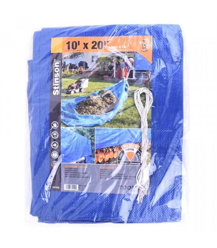 Stinson Tarpaulin 10 ft x 20 ft Blue