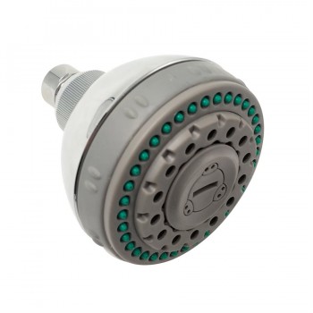 StreamWay Pommeau de douche mural en ABS rond 4 po (10 cm) 3 réglages plaqué chrome